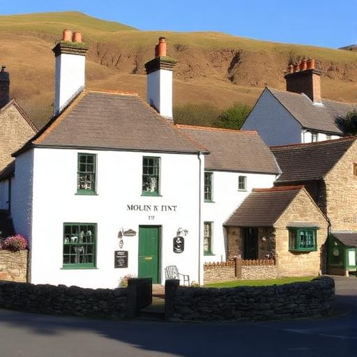 The village of Moulin below Ben Vrackie in Highland Perthshire